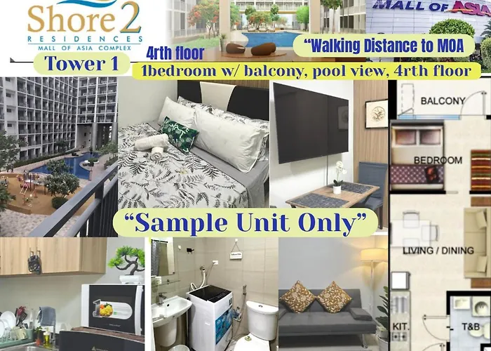 Apartamento Mary Staycation At Shore Residences In Pasay Near Mall Of And Airport Manila